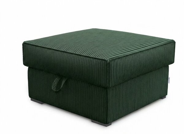 Taburet SMART COSARO XL s úložným priestorom 71x71 cm, tmavozelený