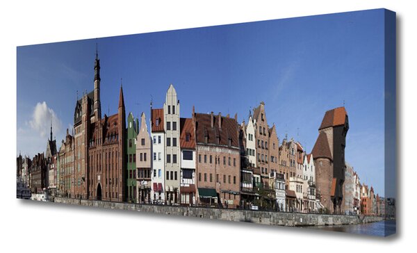 Obraz na plátne Mesto domy 125x50 cm