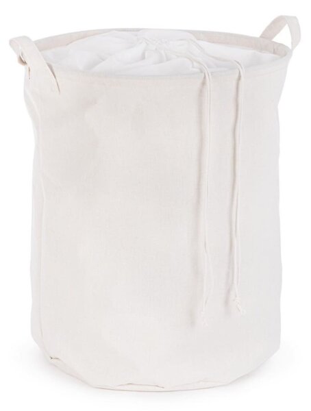 MUZZA Kôš na bielizeň DERY Ø 40 cm biely