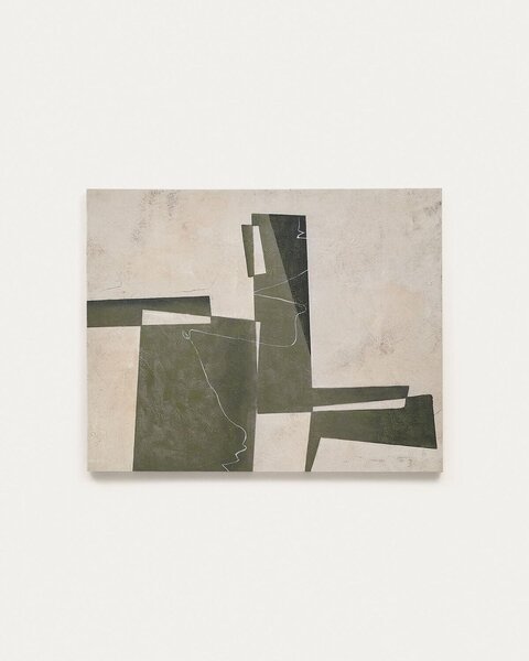 MUZZA Abstraktný obraz Afid 118 x 94 cm zeleno-biely