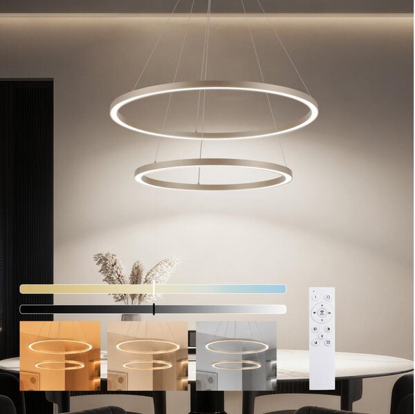 Brilagi - LED stmievateľný luster na lanku PORTOFINO LED/98W/230V pr. 80 cm béžový + DO