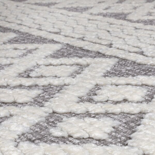 Flair Rugs, Kusový koberec Verve Jhansi Grey, 80x160, šedá, chodba / predsieň