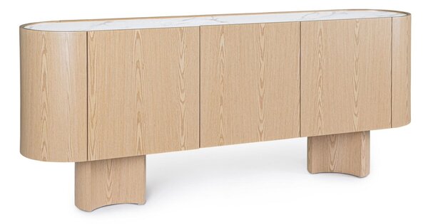 MUZZA Komoda LIATO 200 x 80 cm prírodná