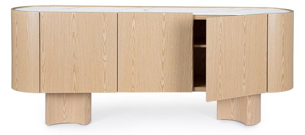 MUZZA Komoda LIATO 200 x 80 cm prírodná