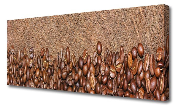 Obraz na plátne Káva zrnká kuchyňa 125x50 cm