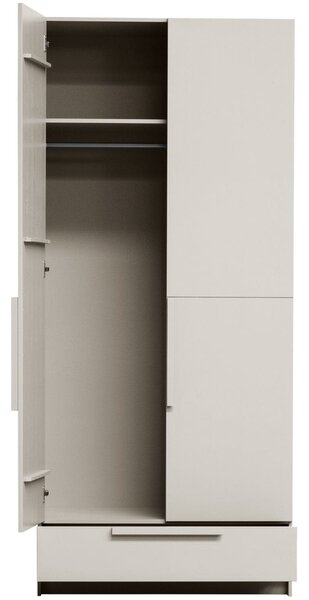MUZZA Dvojdverová šatníková skriňa Erup 95 x 215 cm krémová