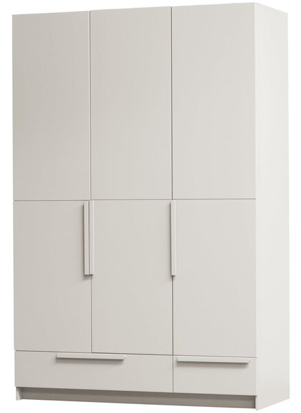 MUZZA Trojdverová šatníková skriňa Erup 142 x 215 cm krémová