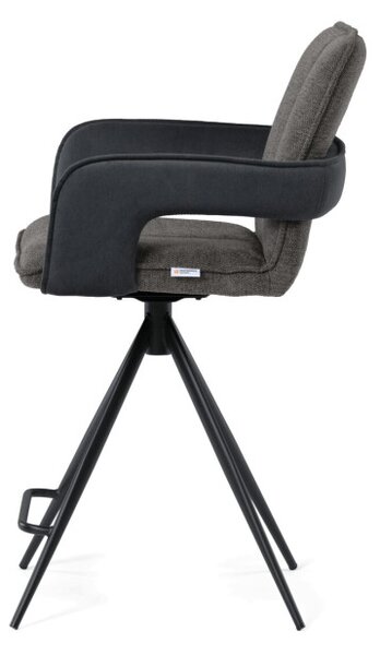 Barová stolička otočná 180° AUB-F1146 GREY2 sivá