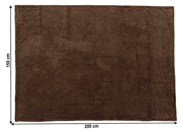 KONDELA Obojstranná deka, svetlohnedá, 150x200, DEFANA TYP 1
