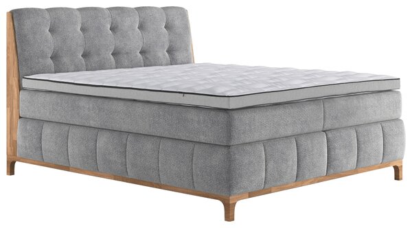 BOXSPRINGOVÁ POSTEĽ, 180/200 cm, strieborná Livetastic - Online Only spálne, Online Only