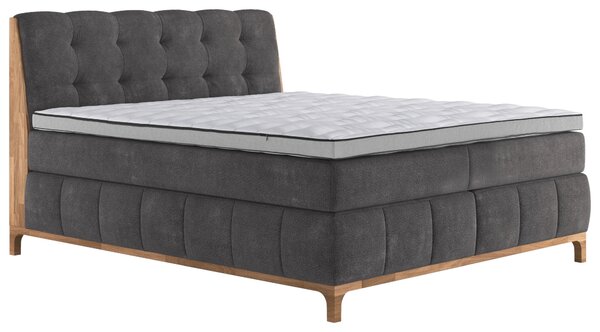 BOXSPRINGOVÁ POSTEĽ, 180/200 cm, tmavosivá MID.YOU - Online Only spálne, Online Only