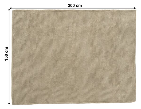 KONDELA Obojstranná deka, béžovosivá, 150x200, DEFANA TYP 2