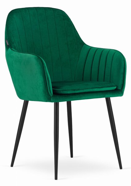 Jedálenská stolička LUGO zamat - Zelená