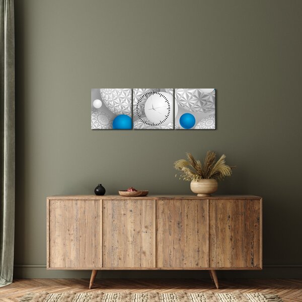 Obraz s 3D motívom (s hodinami) (90x30 cm)