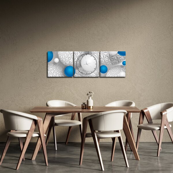 Obraz s 3D motívom (s hodinami) (90x30 cm)