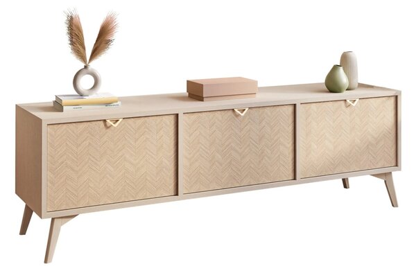 TV STOLÍK FONDY JEDLIČKA SCANDI + PIESKOVO BÉŽOVÁ 158 cm