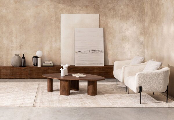 MUZZA Konferenčný stolík NATAS 150 x 40 cm hnedý