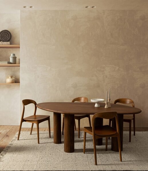 MUZZA Jedálenský stôl NATAS 200 x 120 cm hnedý