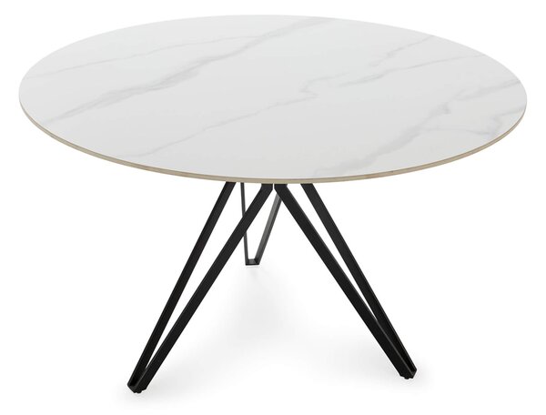 MUZZA Jedálenský stôl ayan Ø 120 cm biely
