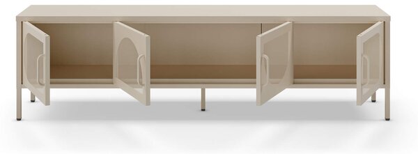 MUZZA TV stolík rayata 180 x 50 cm béžový