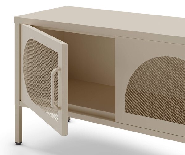MUZZA TV stolík rayata 180 x 50 cm béžový