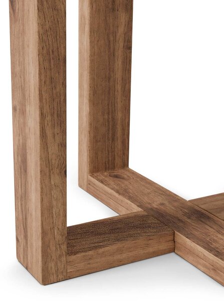 MUZZA Okrúhly jedálenský stôl Lette Ø 120 cm bielo-hnedý