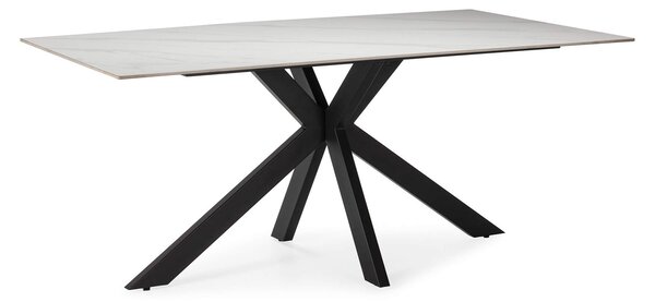 MUZZA Jedálenský stôl babim 180 x 90 cm biely/čierny