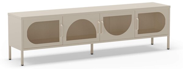 MUZZA TV stolík rayata 180 x 50 cm béžový