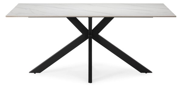 MUZZA Jedálenský stôl babim 180 x 90 cm biely/čierny