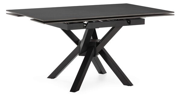 MUZZA Rozkladací jedálenský stôl lenera 150 x 90 (150) cm tmavosivý