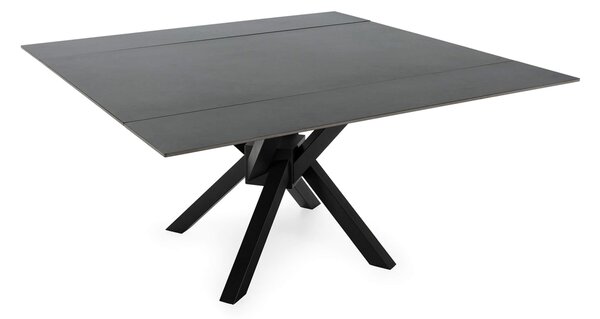 MUZZA Rozkladací jedálenský stôl lenera 150 x 90 (150) cm tmavosivý