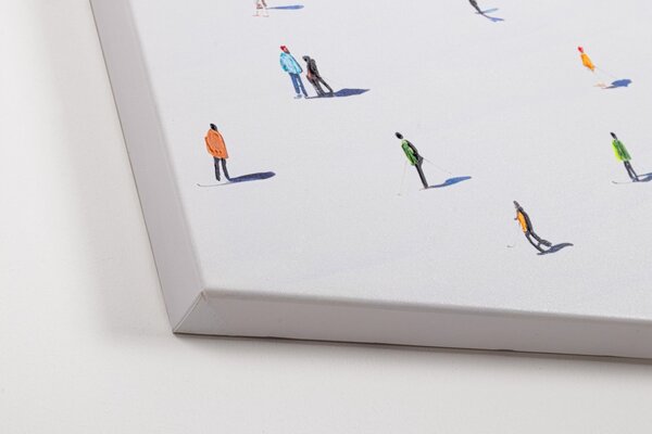 MUZZA Obraz SKI 80 x 80 cm biely