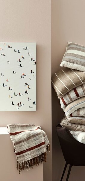 MUZZA Obraz SKI 80 x 80 cm biely