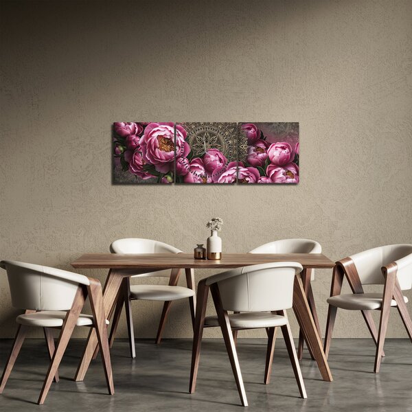 Obraz - Harmónia (s hodinami) (90x30 cm)
