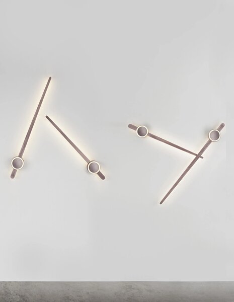 LED nástenné svietidlo Kedo 80 hnedá