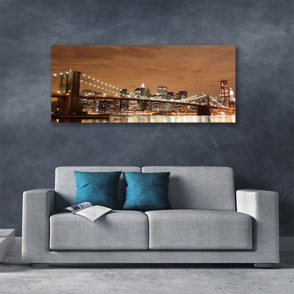 Obraz na plátne Most mesto architektúra 125x50 cm