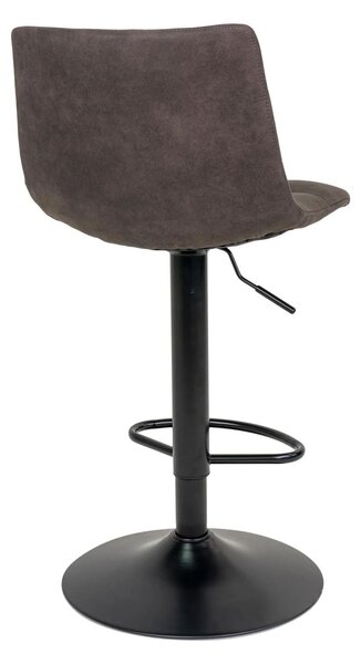MUZZA Barová stolička DELFA 63 - 83 cm zamat tmavosivá