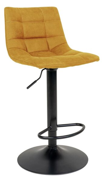 MUZZA Barová stolička DELFA 63 - 83 cm zamat horčicová
