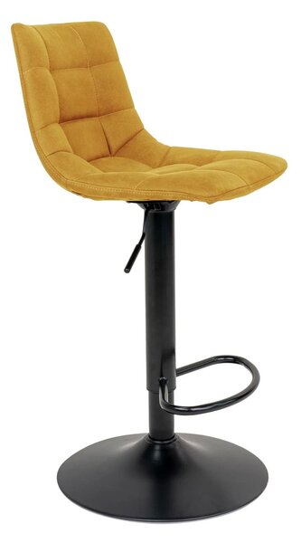 MUZZA Barová stolička DELFA 63 - 83 cm zamat horčicová