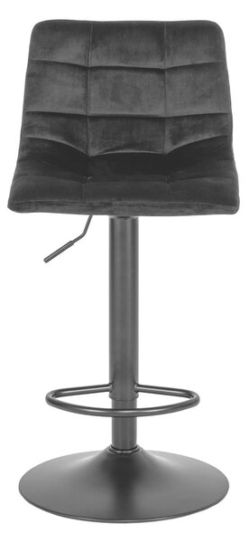 MUZZA Barová stolička DELFA 63 - 83 cm zamat čierna