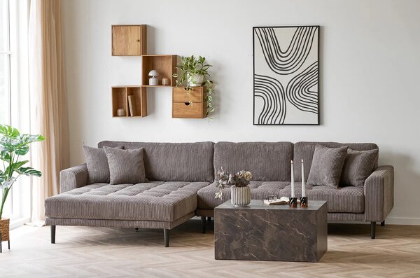 MUZZA Konferenčný stolík CERNOS 60 x 40 cm hnedý