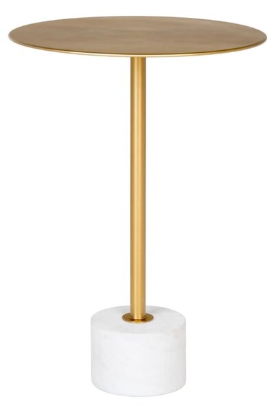 MUZZA Odkladací stolík COLEM Ø 41 cm zlatý