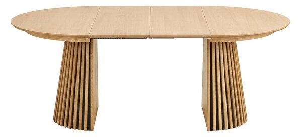 MUZZA Rozkladací jedálenský stôl AKAS Ø 120 (160 - 200) cm prírodný