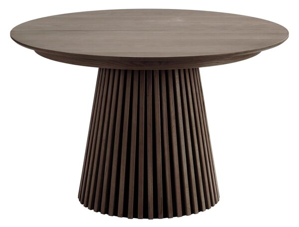 MUZZA Rozkladací jedálenský stôl AKAS Ø 120 (160 - 200) cm hnedý