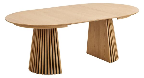 MUZZA Rozkladací jedálenský stôl AKAS Ø 120 (160 - 200) cm prírodný