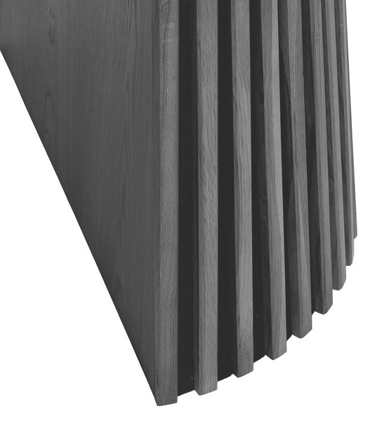 MUZZA Rozkladací jedálenský stôl AKAS Ø 120 (160 - 200) cm čierny