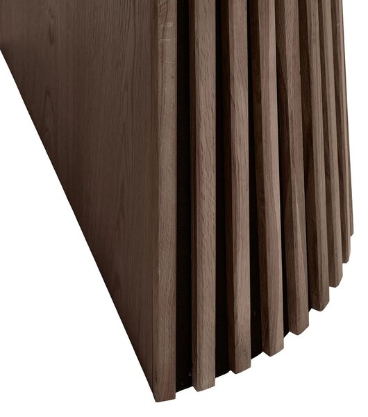 MUZZA Rozkladací jedálenský stôl AKAS Ø 120 (160 - 200) cm hnedý