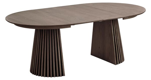 MUZZA Rozkladací jedálenský stôl AKAS Ø 120 (160 - 200) cm hnedý