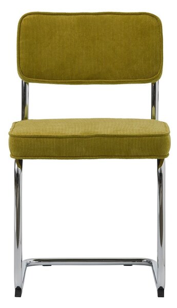 Zelená menčestrová jedálenská stolička Rupert – Unique Furniture