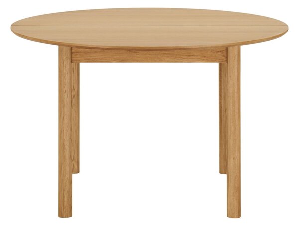 MUZZA Rozkladací jedálenský stôl ABERG Ø 120 (170 - 220) cm prírodný